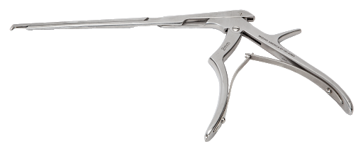 Ceramic Cut Spurling-Kerrison Rongeur, Thin Footplates, Large Handles, 15.0 Mm Opening, Black Ceramic Coat, 90 Degrees Down, 3.0 Mm Bite, 6" (15.5 Cm)